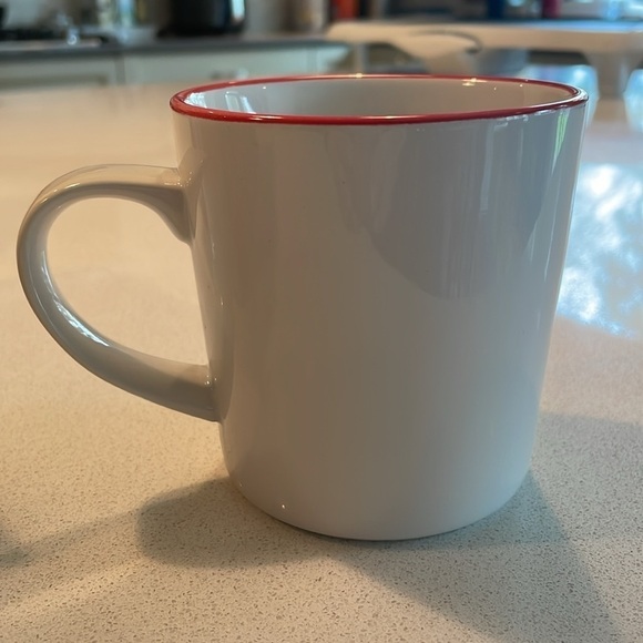 NWB Leeway Home Red Trimmed Coffee Mugs - Picture 2 of 5